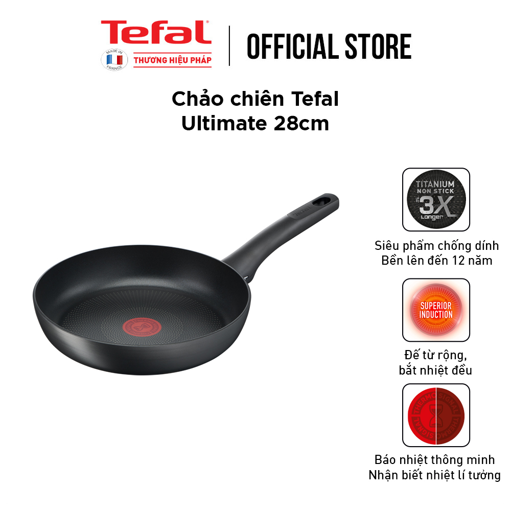 Combo Nồi cơm điện cơ mini Tefal RK224168 &amp; Chảo chiên Tefal Ultimate 28cm - Hàng chính hãng