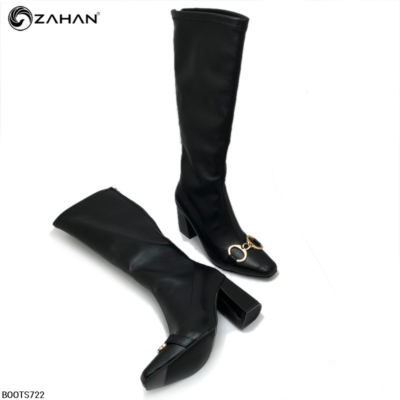 Boots cổ lửng, 7 cm, da mờ, khóa BOOTS722