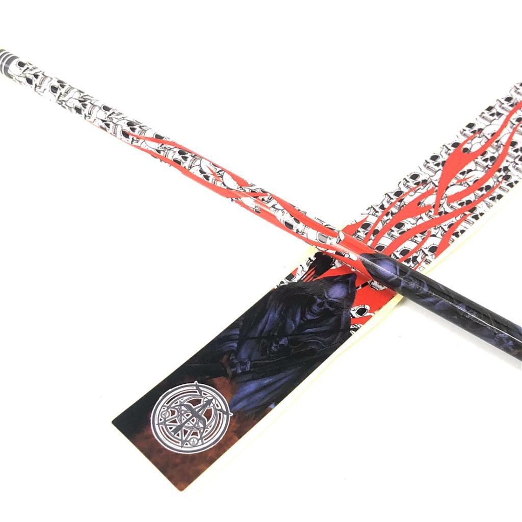 12 Pieces Durable Archery Arrow Stickers Wraps  Skull and Red