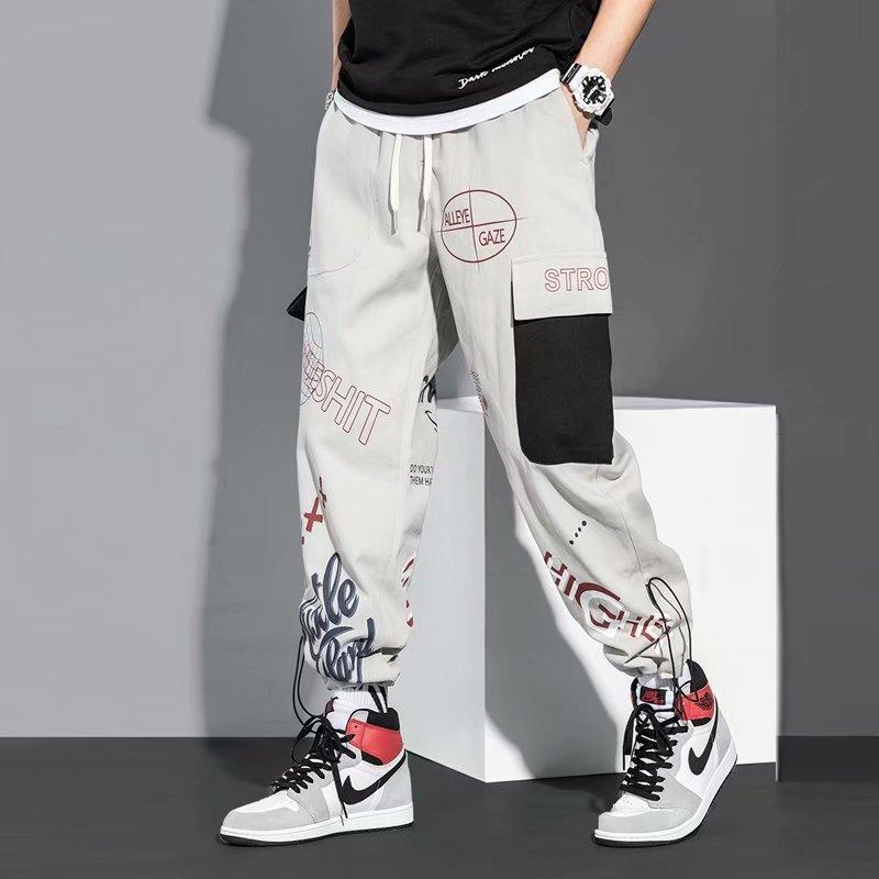 Quần Kaki Ống Rộng Lưng Rút Dây Thời Trang Dành Cho Nam Kích Thước S-3XL