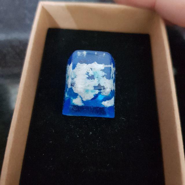 Keycap SA R1 Resin Sky Keycap/Nút bàn phím hình bầu trời mây màu xanh