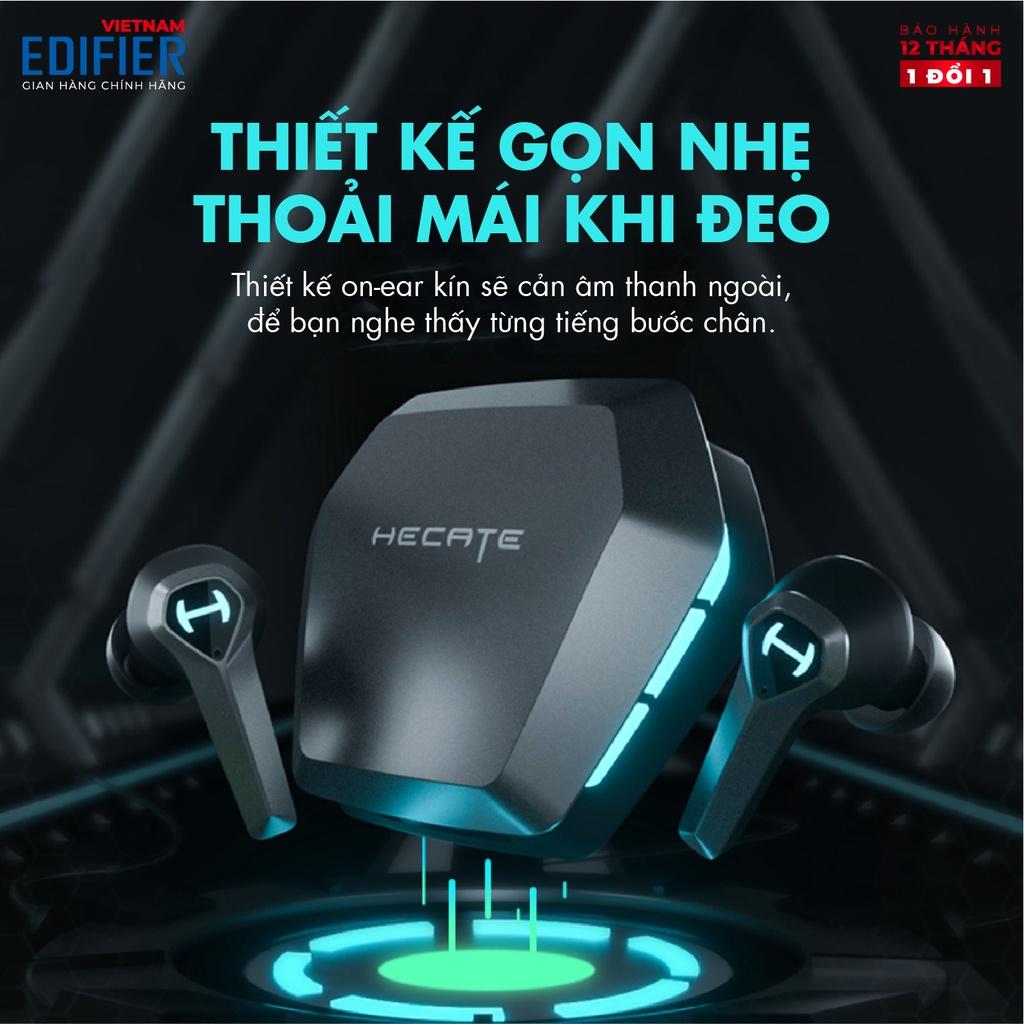 Tai nghe True Wireless Gaming EDIFIER GX04 Hiệu ứng đèn LED RGB - Thời lượng 28h Playtime, Chống nước IP45 - Hàng chính hãng