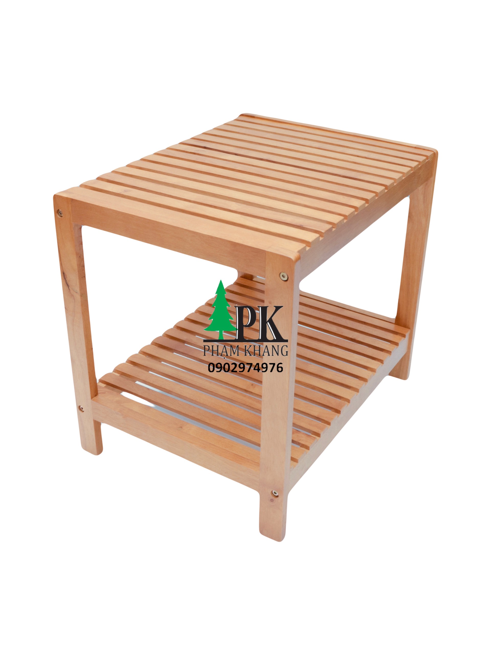 Kệ lò vi sóng Hàn Quốc Start Decor 2 tầng - Gỗ cao su tự nhiên màu Gỗ Tự Nhiên/ Vàng Cherry - Kích thước rộng 50 cm