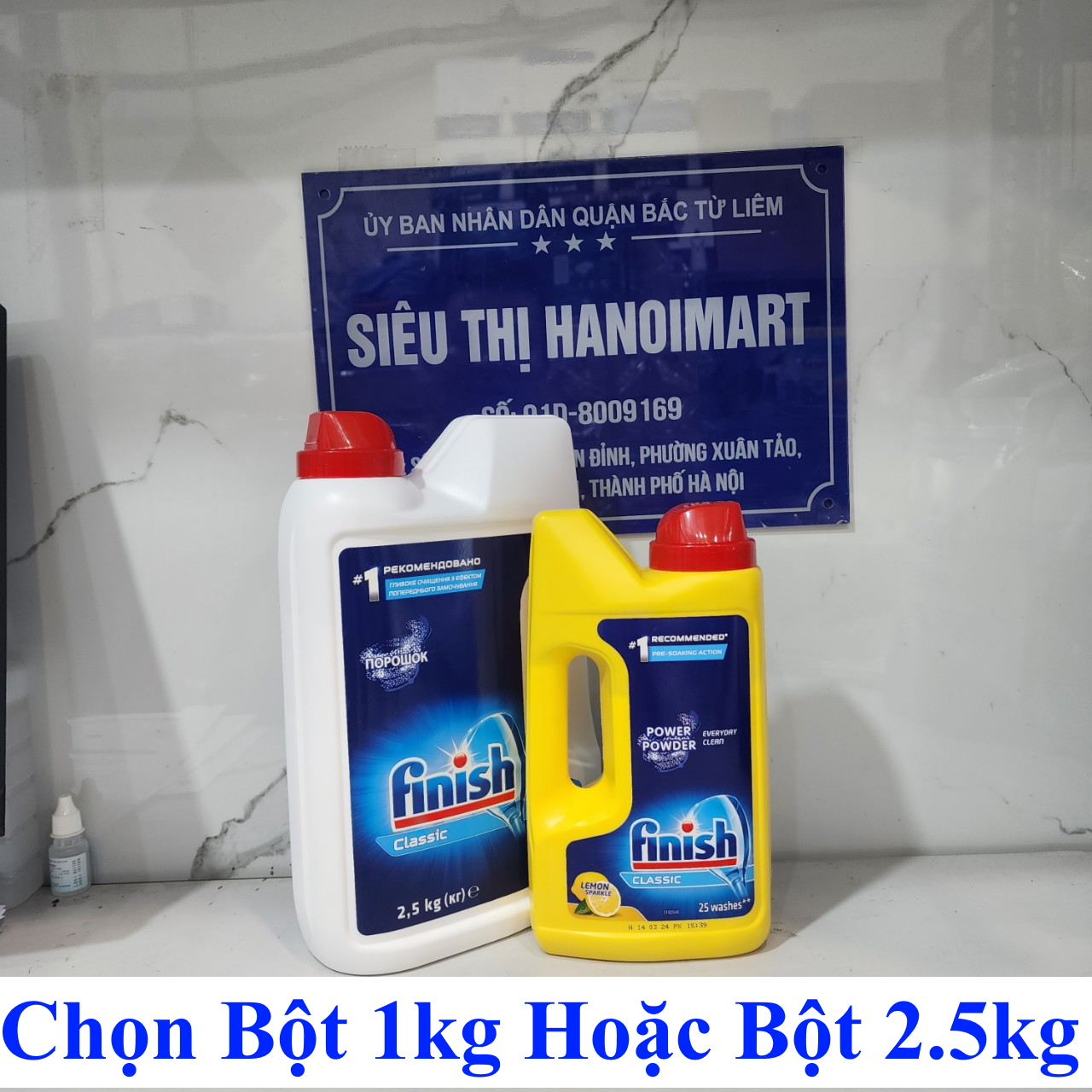 Bột rửa bát Finish Classic 2.5kg - Bột rửa bát finish power powder dùng cho máy rửa bát chén ly 1kg, 2,5kg