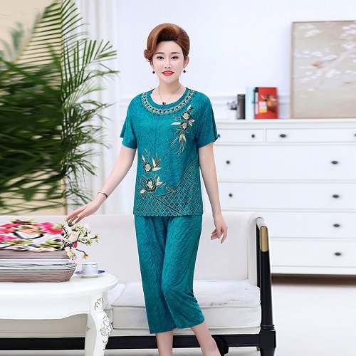 Bộ đồ trung niên nữ B60 - Đồ bộ quần áo kiểu thời trang cho mẹ, cho bà - Shop bộ ngủ mặc nhà mùa hè, thu đông cho người lớn tuổi, trung tuổi U40 U50 U60 U70 cao cấp, sang trọng Đẹp giá rẻ Bigsize, cho người mập, size lớn