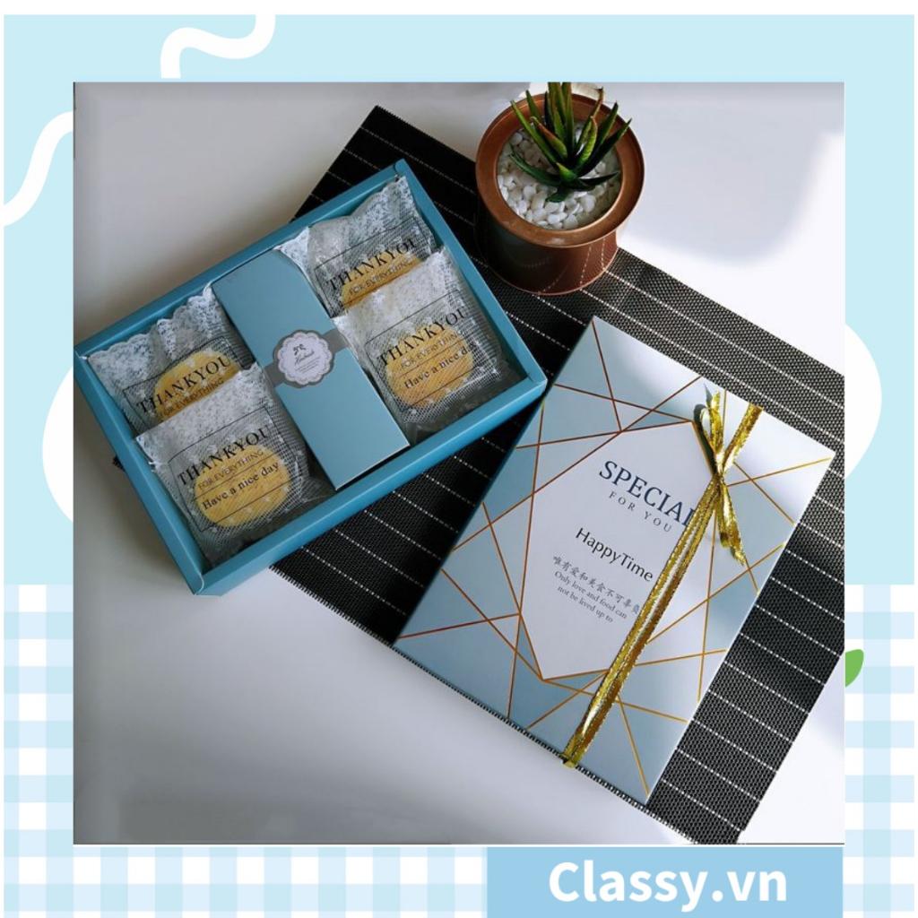 Túi giấy Classy hộp giấy đựng bánh âm dương chia 06 ngăn bằng giấy kraft Q1067