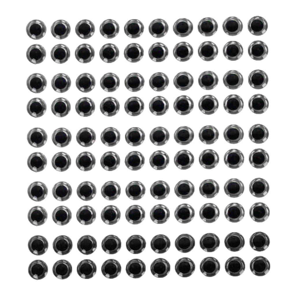 100pcs 6mm Fishing Lure Eyes 3D Holographic Eye Fly Tying Jigs Crafts Red