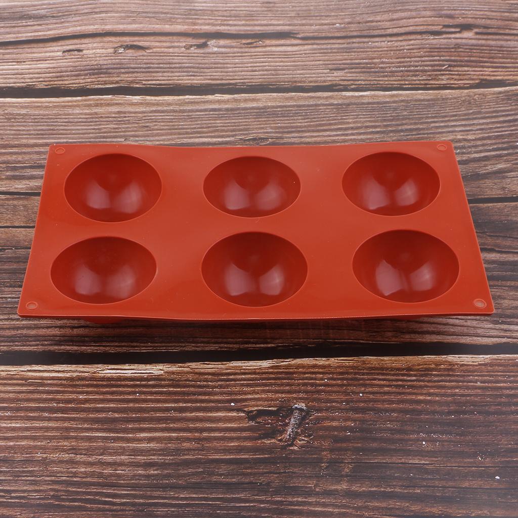 1Pcs Semicircle Silicone Mold Mould, 6 Holes Baking Chocolate Fondant Cake Decoration DIY Crafts, Food Use Grade Silicone Mold