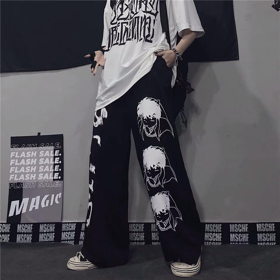 Quần DÀI Ống Rộng IN HÌNH SA.JA Ulzzang Unisex