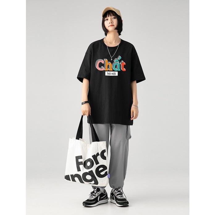 Áo phông tay lỡ CHẤT HÀ NỘI dáng rộng unisex