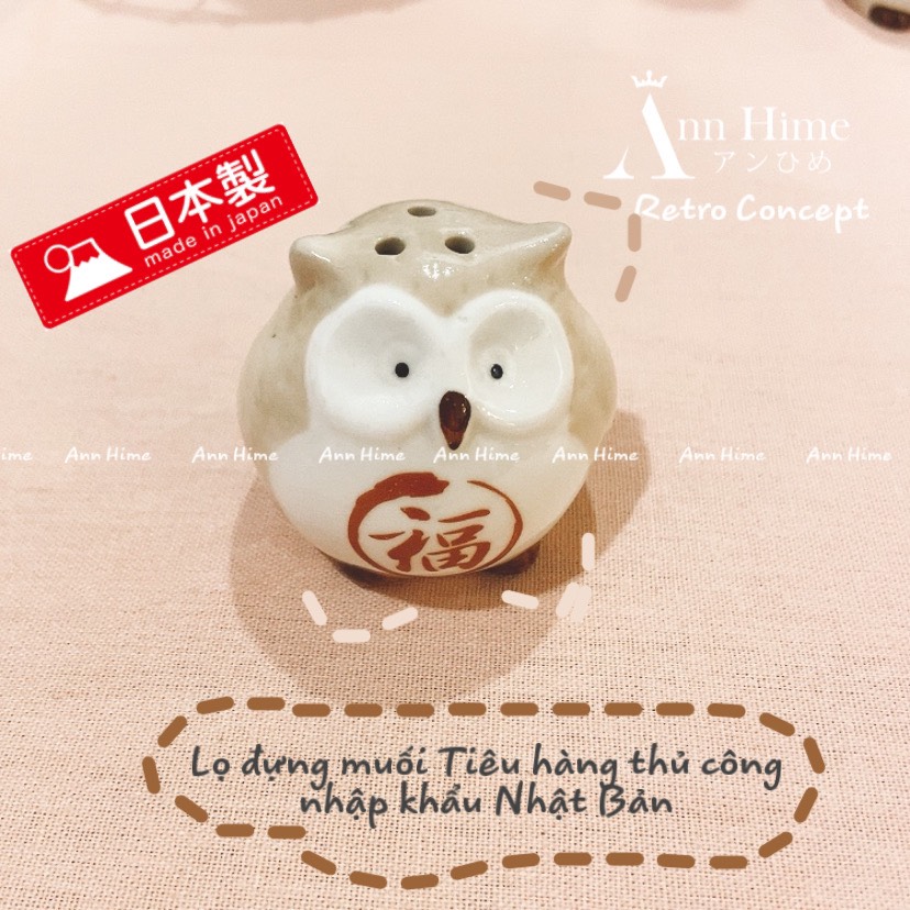 Lọ Đựng Gia Vị Muối Tiêu & Đựng Tăm Bằng Sứ Nhập Khẩu Nhật Bản