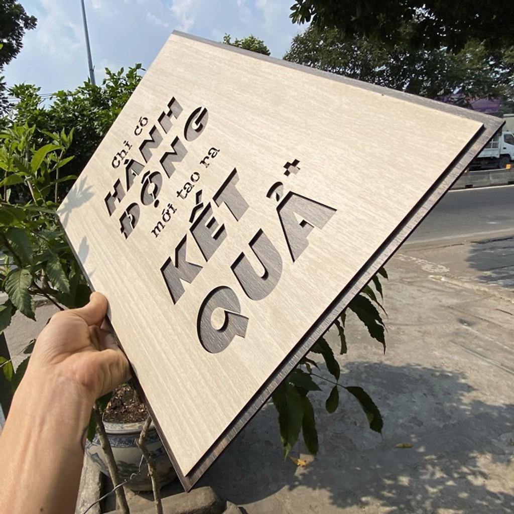 Tranh gỗ treo tường Gỗ trang trí phòng tạo động lực