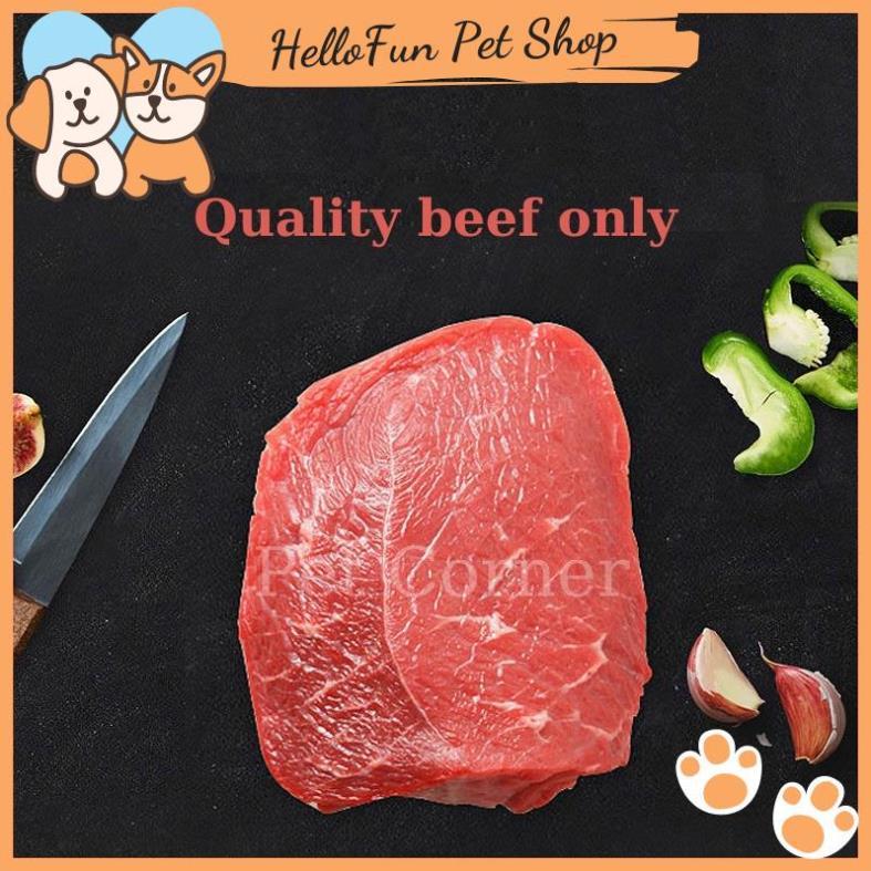 Thịt bò cao cấp Hello Joy thơm ngon, bổ sung canxi cho chó (Gói 500gr) - Bánh thưởng cho chó, đồ ăn vặt cho thú cưng