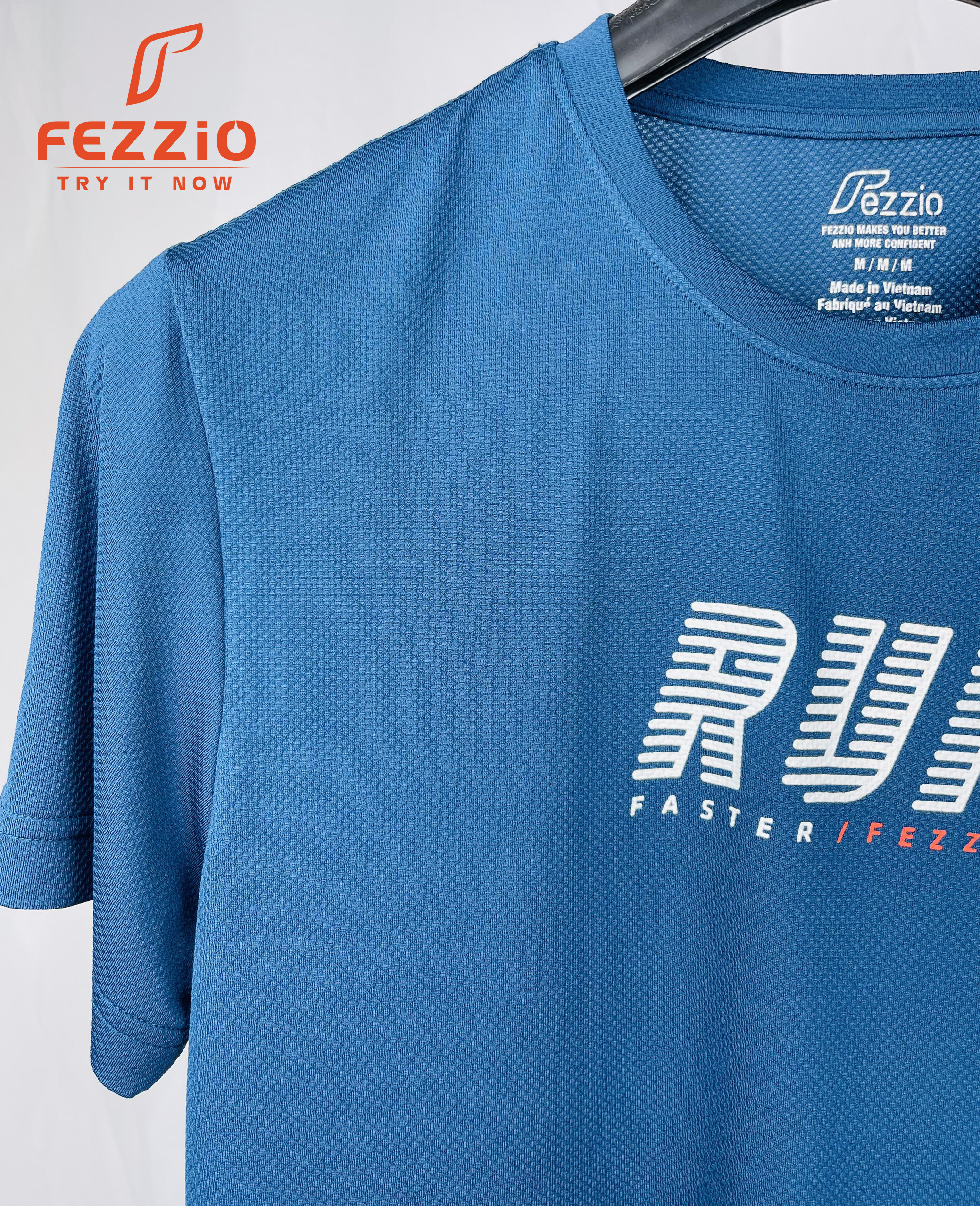 Sale đậm áo t-shirt nam cổ tròn phong cách thể thao chất polys siêu nhẹ mát thương hiệu Fezzio