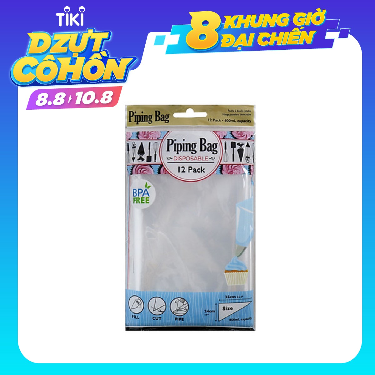 Túi bắt kem trang trí bánh 600ml Uncle Bills KA0728