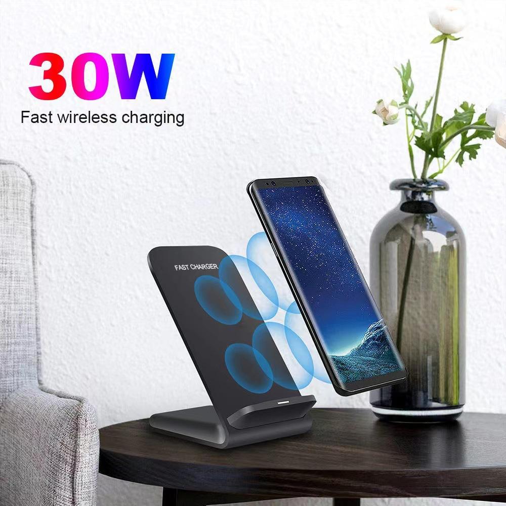 Bộ sạc không dây 30W cho iPhone 13 13Pro 12 12Pro Max X XR XS Max 11 11Pro Chứng sạc cho Samsung S21 S20