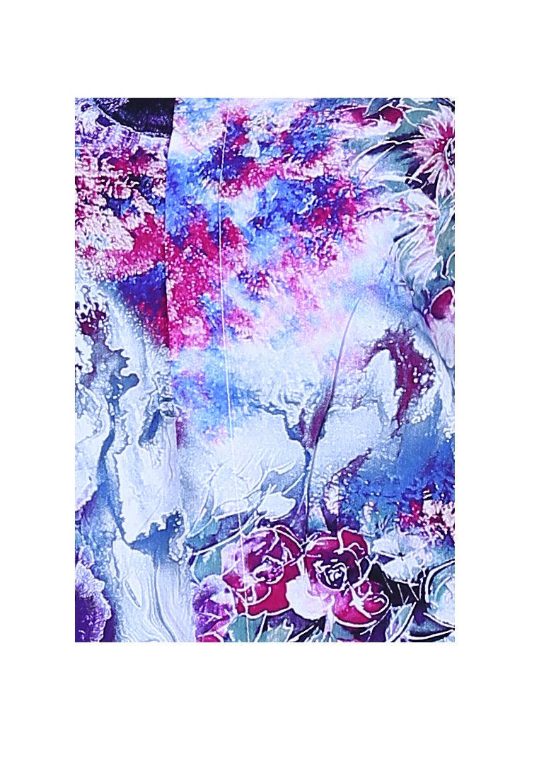 Váy đầm lanh (tole) Vicci TVN004.12 vải xước họa  tiết hoa hoa nền tím (Size