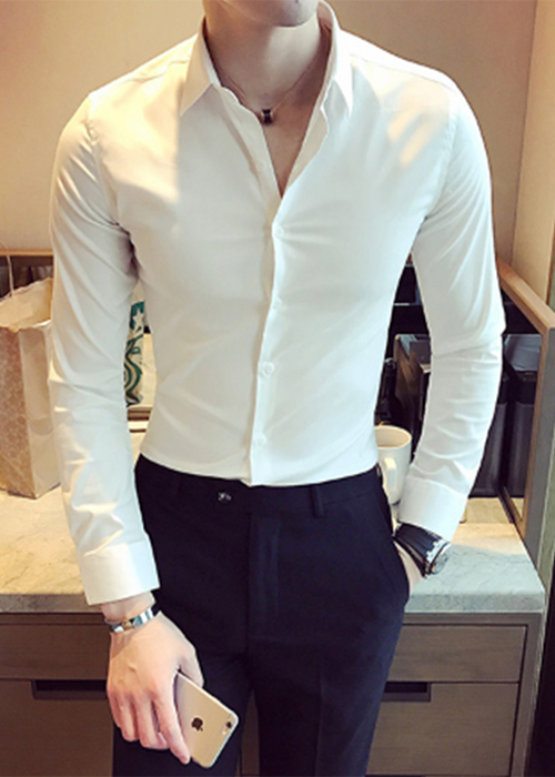 Áo Sơ Mi Nam Dài Tay From Ôm Dáng Mềm Mịn Áo Sơ Mi Soái Ca