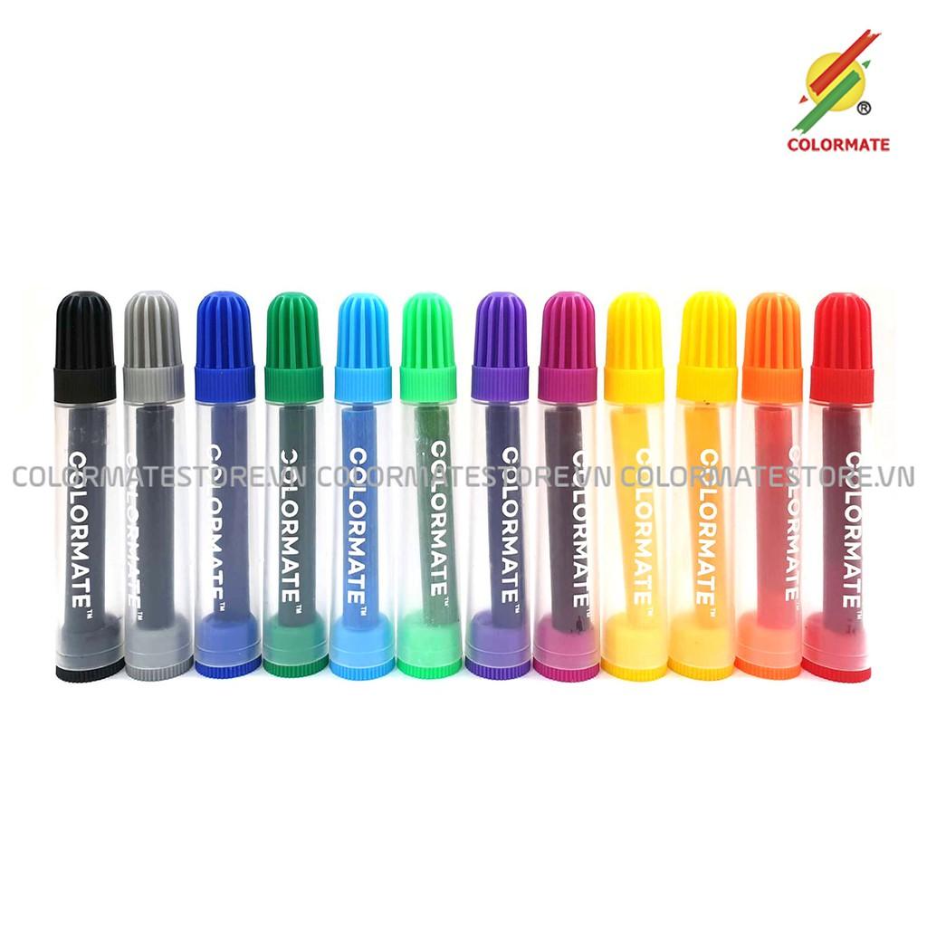 Bút lông màu Colormate Translucent Markers bộ 12 màu - COLORMATE