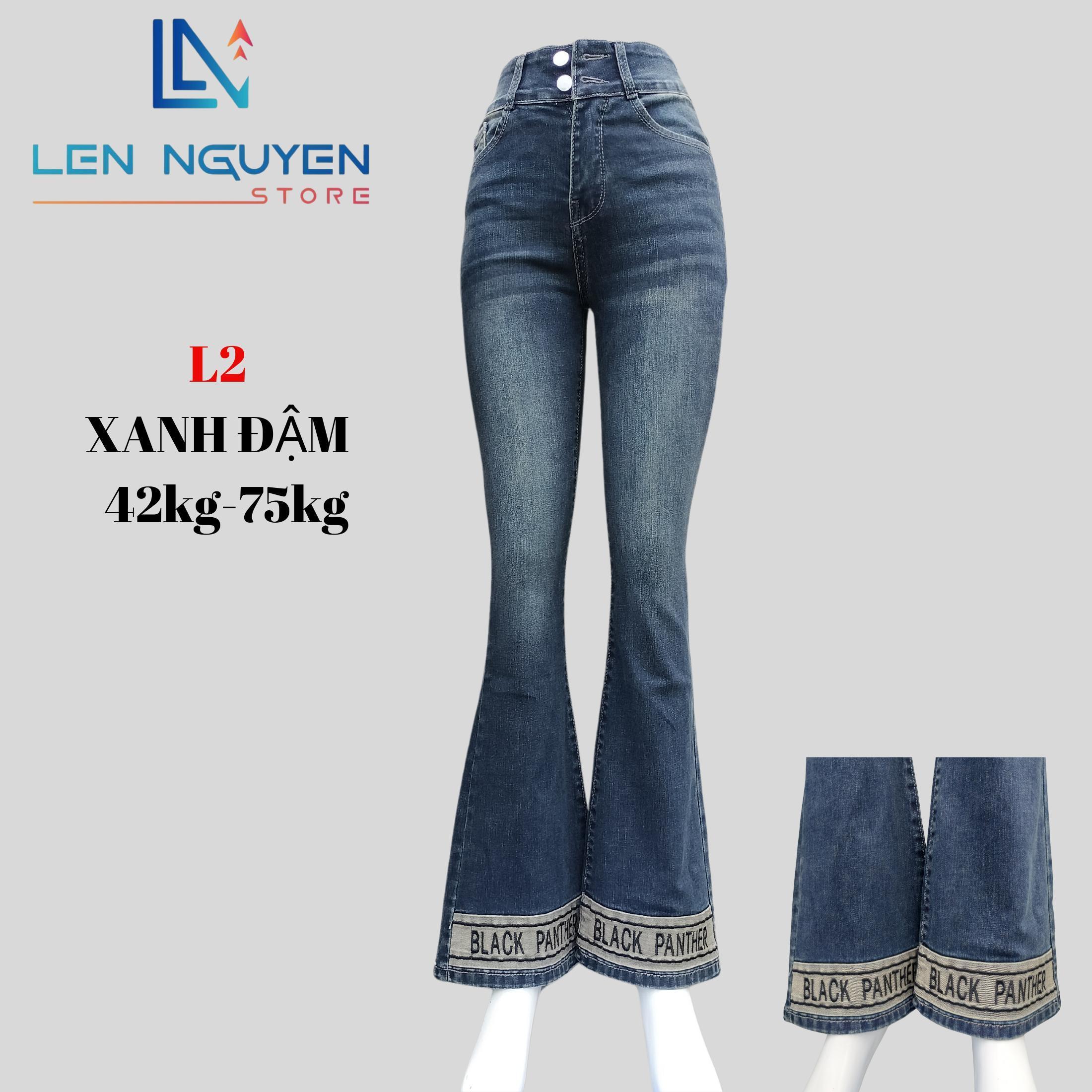 L2_Loe dài kiểu thêu lai dài 99-100cm,    Vải Cao Cấp Co Giãn ,Mềm Mịn Thoáng Mát Women Pants - Xanh Nhạt