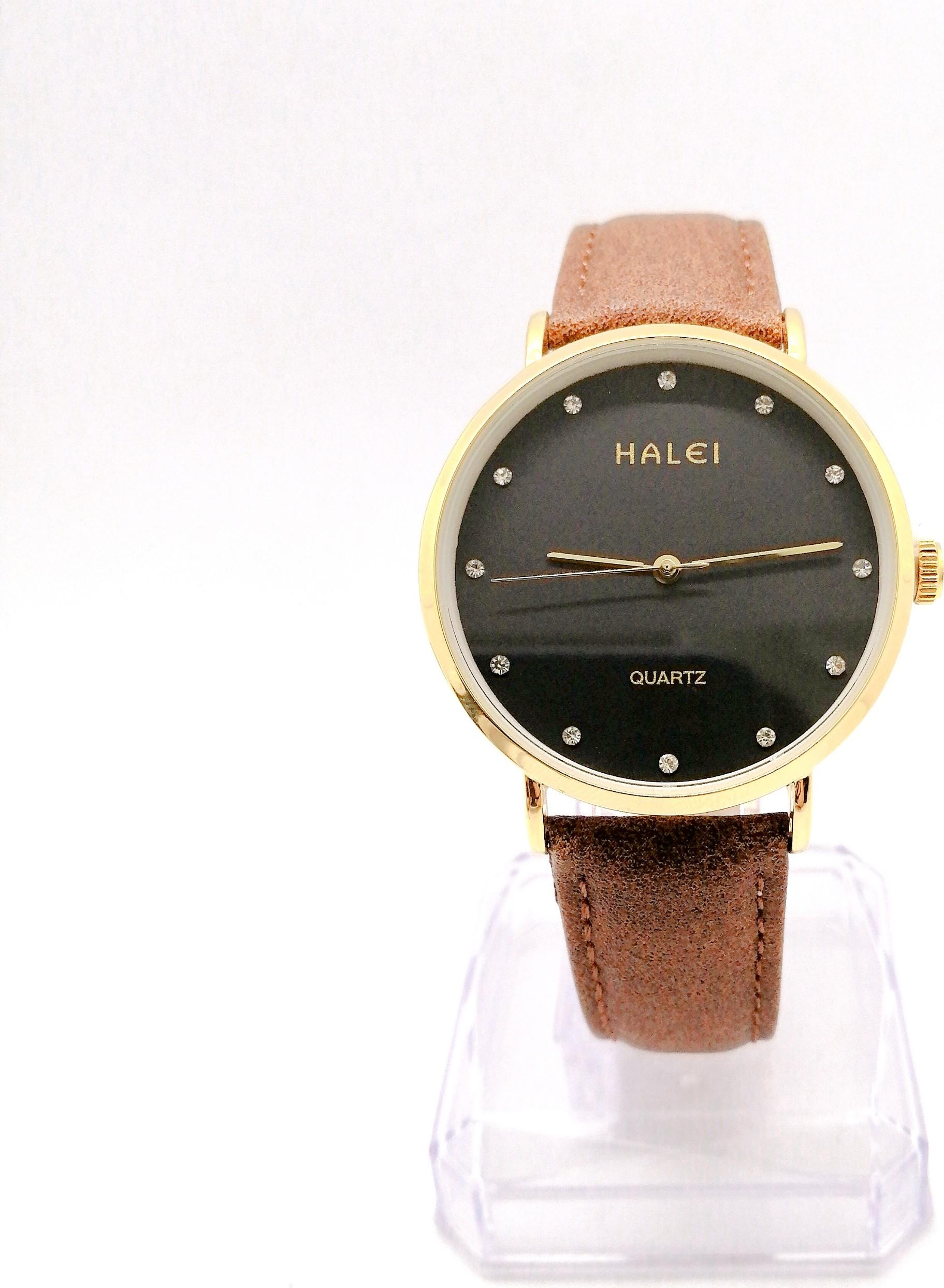 Đồng Hồ Nam Halei HL542 Dây da nâu