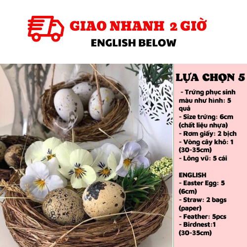 Combo ổ trứng lễ phục sinh nhiều mẫu - Easter Eggs lps07 - Lựa chọn 5