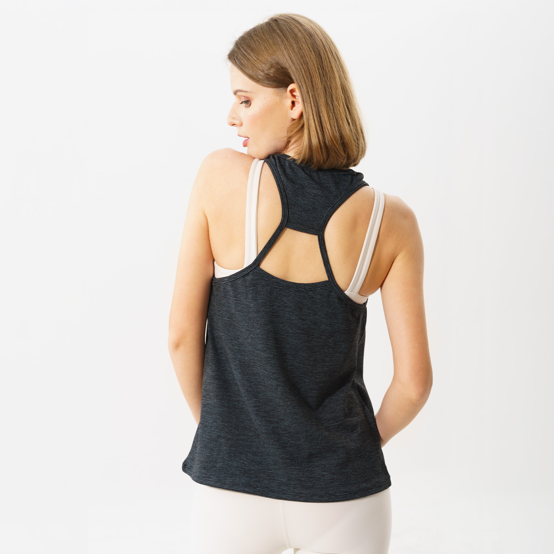 Áo tập Yoga - Gym Tanktop mặc ngoài ba lỗ khoét lưng Hibi Sports TA706