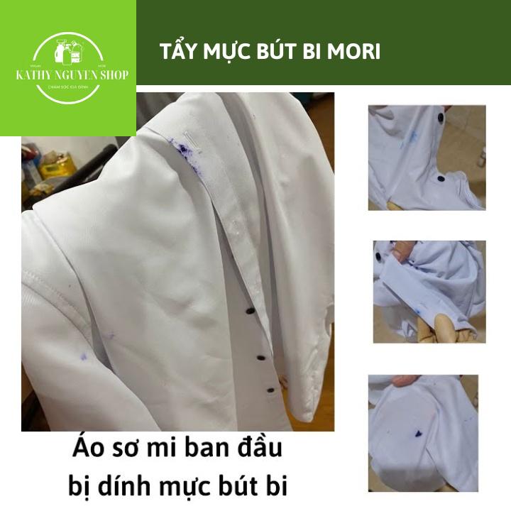 TẨY MỰC BÚT BI MORI, TẨY SẠCH VẾT MỰC BÚT BI TRÊN ĐỒ VẢI MÀ KHÔNG LÀM BAY MÀU VẢI CHAI 250ML