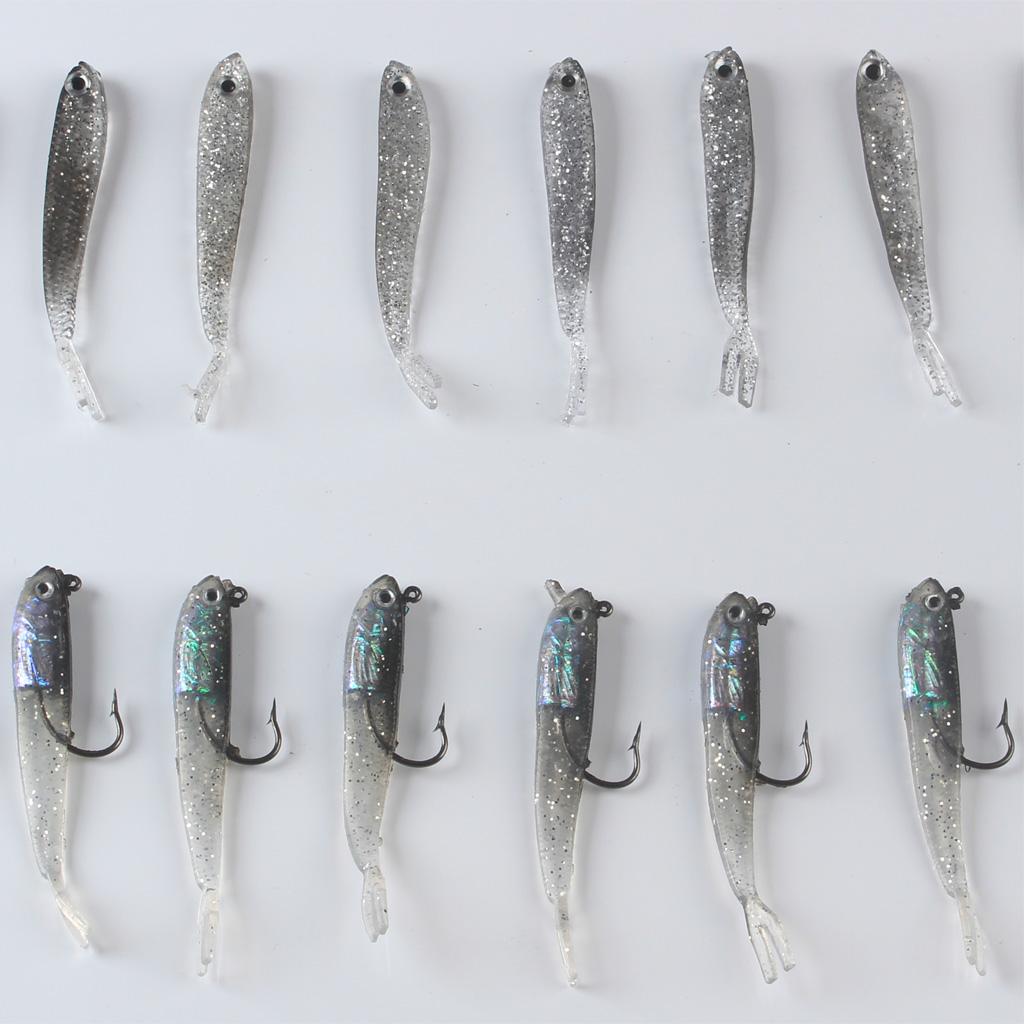 20pcs Soft Fishing Lure Tiddler Swimbait Artificial Bait Tackle Minnow,2 Sizes