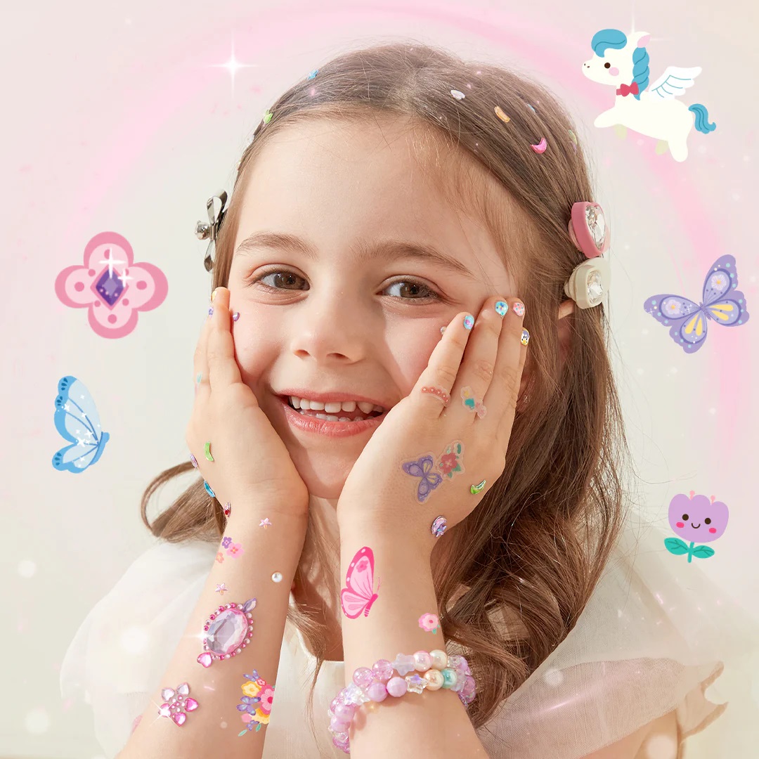 Đồ Chơi Sticker Hình Xăm, Dán Móng Tay Cho Bé Gái Mideer Garden Fairy Dress Up Sticker Pack 1000 miếng