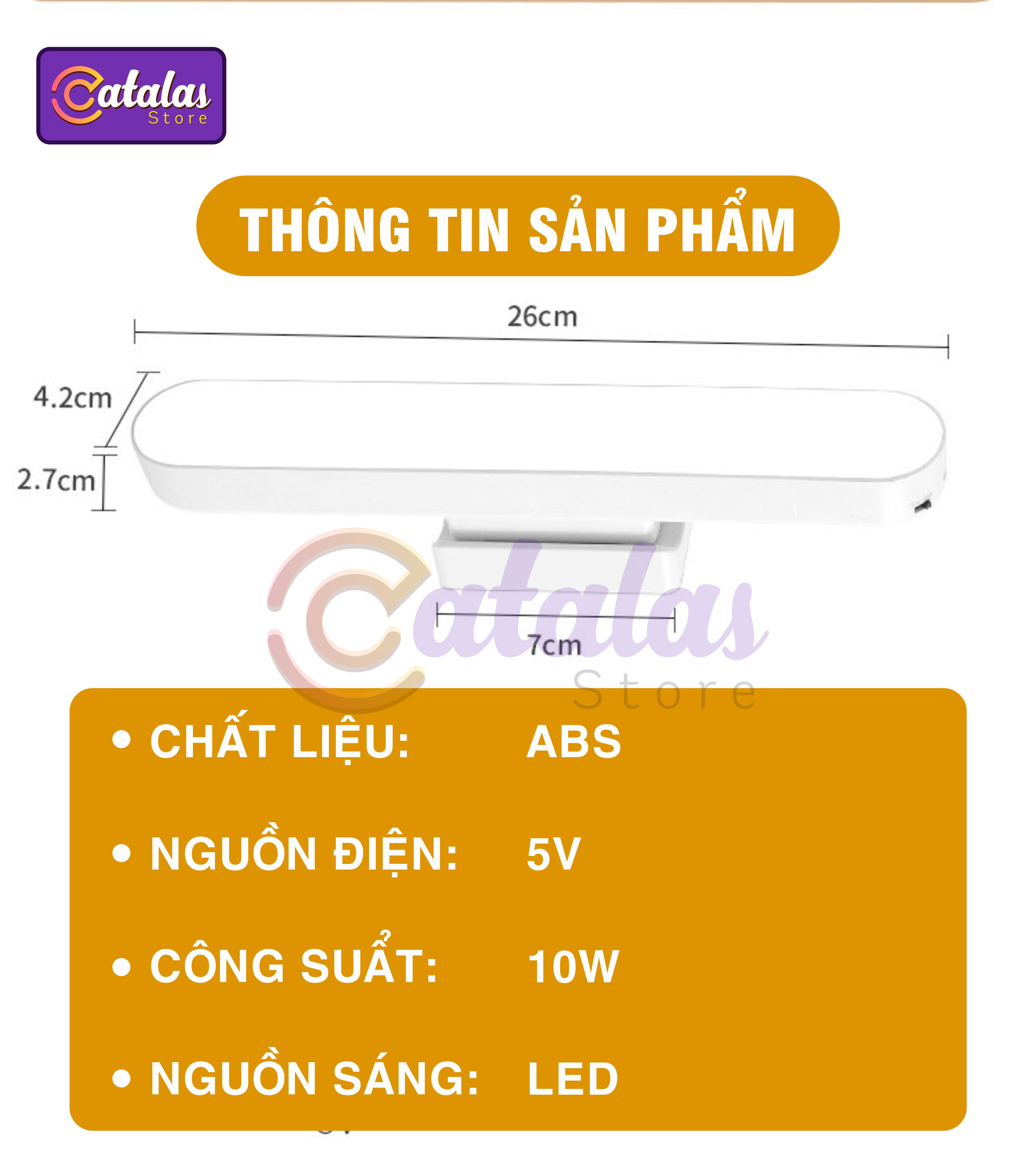 Đèn bàn học, đèn đọc sách S26, đèn làm việc, chống cận thị, ba chế độ sáng bảo vệ mắt, có pin sạc USB, Dài 26cm có đế xoay 80 độ.