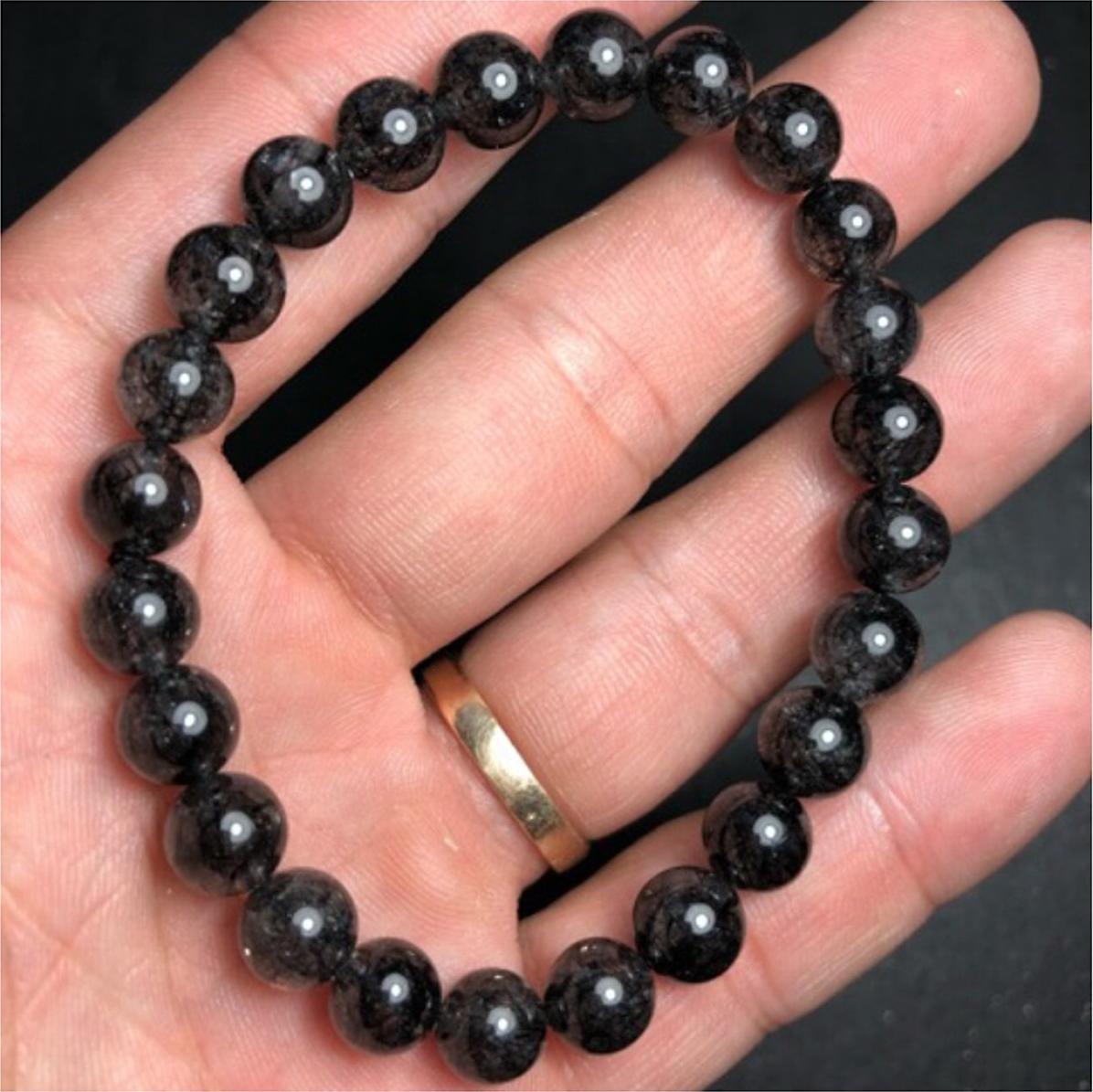 Vòng tay thạch anh tóc đen 10mm