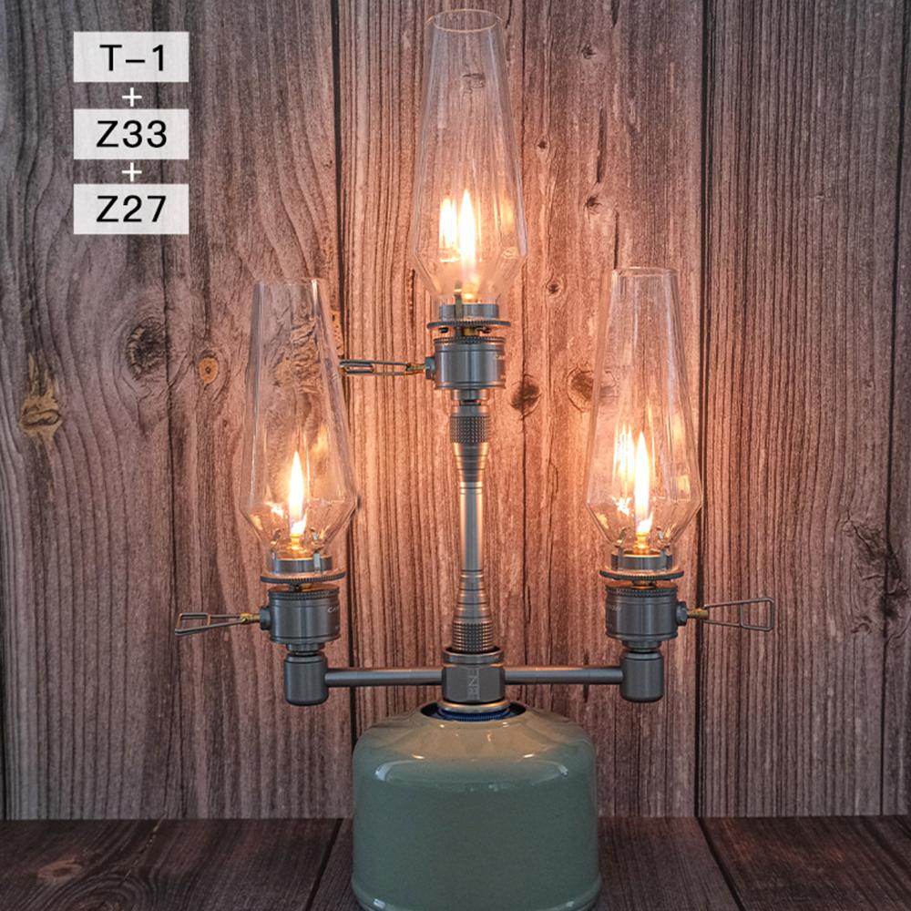 Đèn đốt khí ga thiết kế hình cây đèn dầu,nhỏ gọn, tiện lợi cho cắm trại, dã ngoại