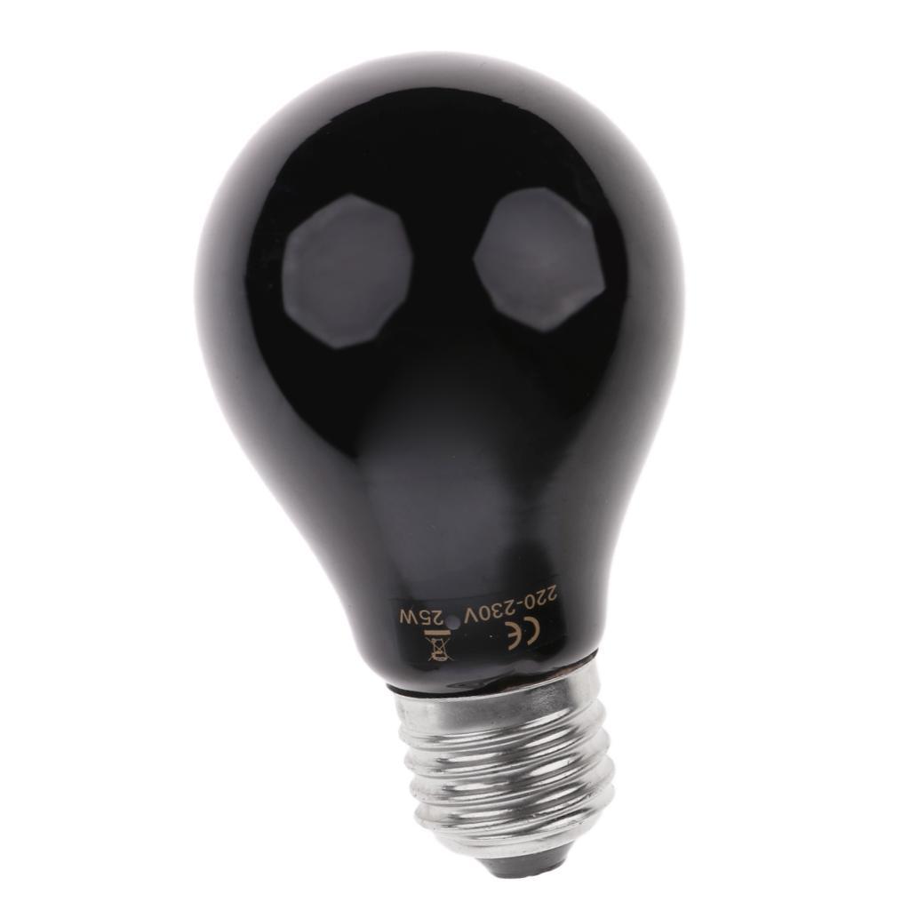 Glass Pet Heating Lamp Winter Heat Emitter Lamp Bulb E27 Black