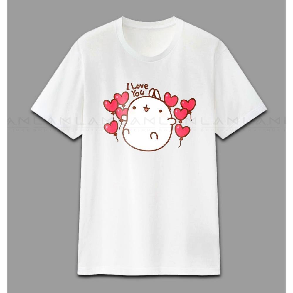 HOT Áo Thun Cổ Tròn Họa Tiết Thỏ Molang 2