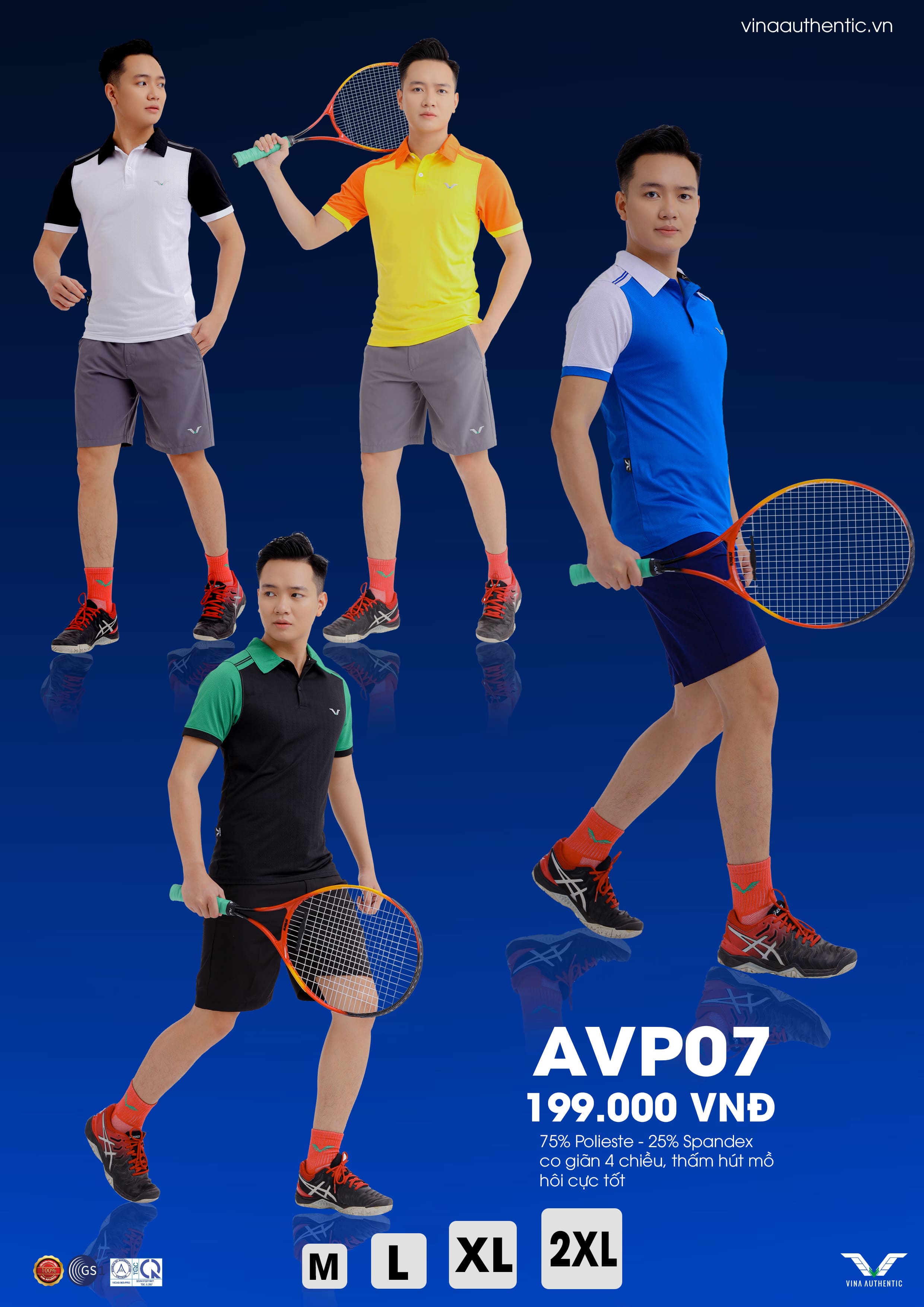 Set bộ thể thao nam TENNIS NEWP07 cao cấp, chất lượng, chuẩn form, hàng chính hãng