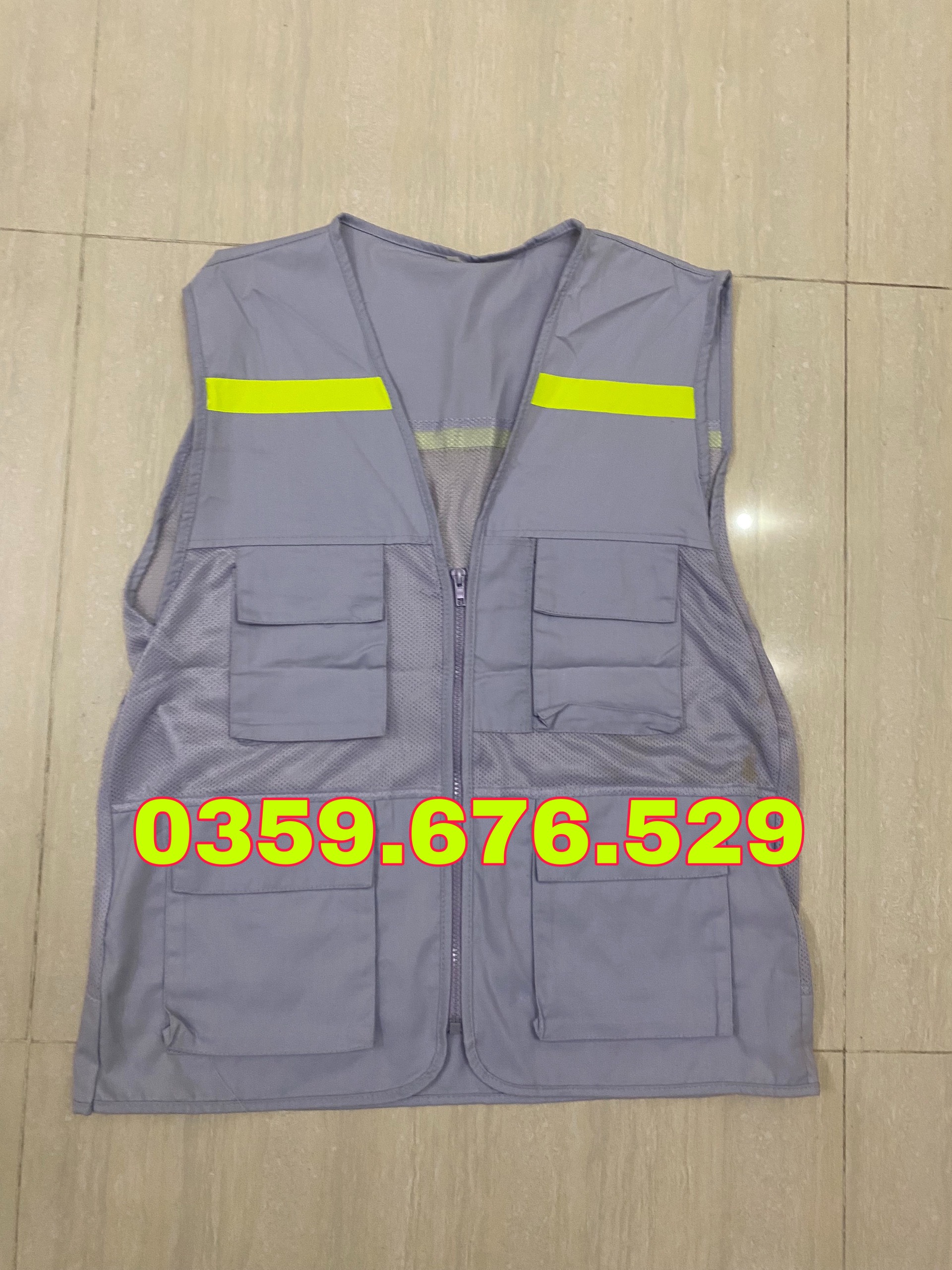 Áo gile kỹ sư có phản quang