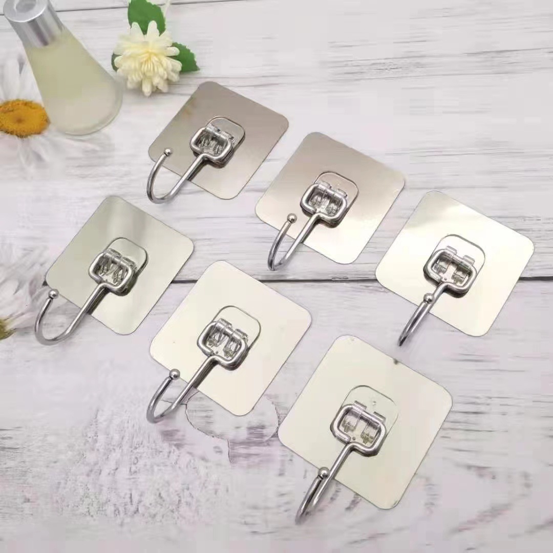 Set 5 Móc Dán Tường  Loại To ,Chịu Lực  , Siêu Dính  Treo Đồ Đa Năng Inox - Giúp Không Gian Nhà Luôn Gọn Gàng, Ngăn Nắp