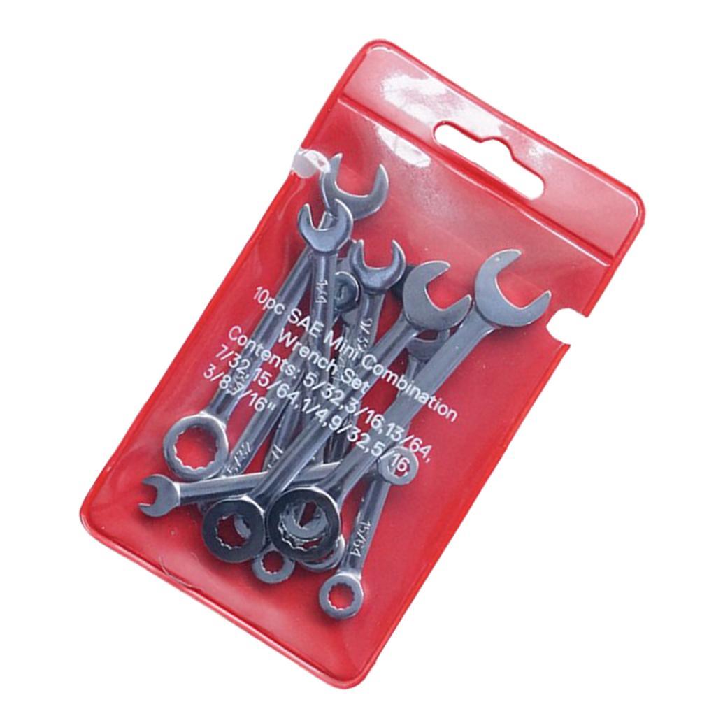 20x Steel Polished Ratcheting Combination Spanner Wrench Set Flex-Head