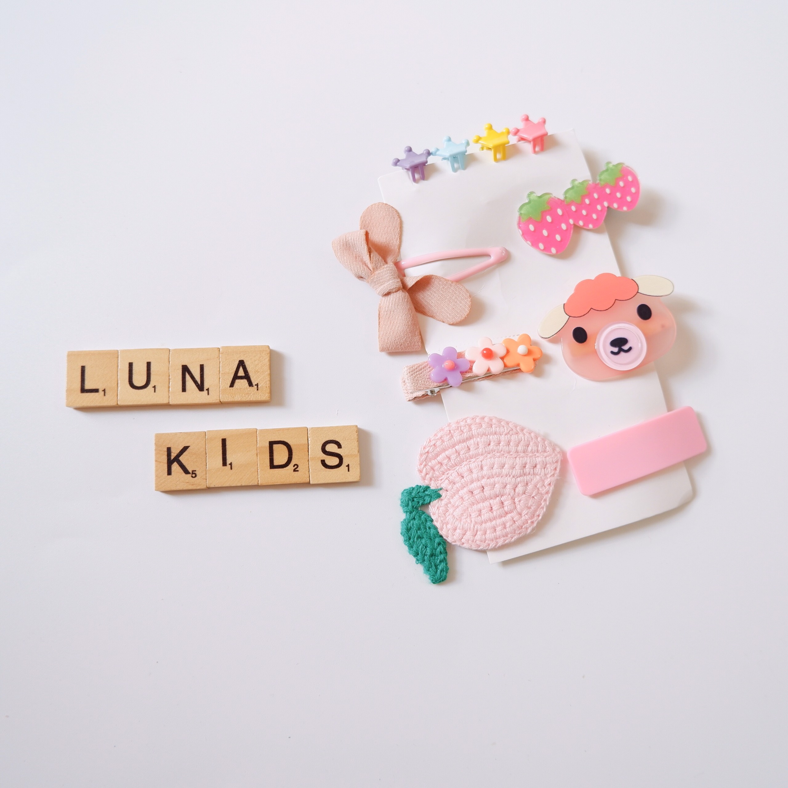 Set kẹp tóc cho bé gái KT02 - LunaKids [Ảnh thật