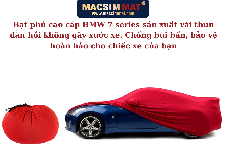 Bạt phủ ô tô dành choAudi Q7 nhãn hiệu Macsim sử dụng trong nhà chất liệu vải thun - màu đen và màu đỏ