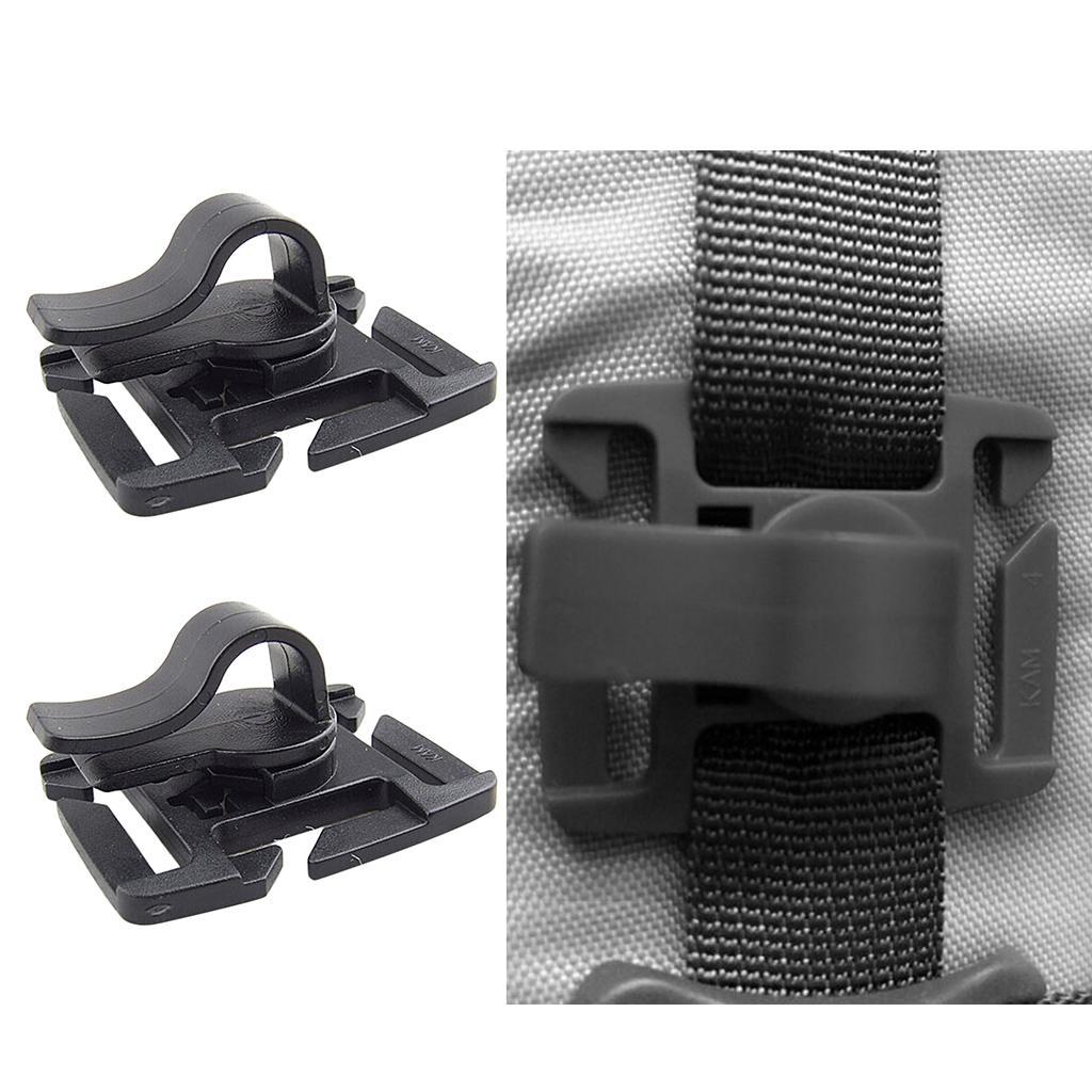 2 Pieces Water Bladder Drinking Tube Webbing Clip Holder