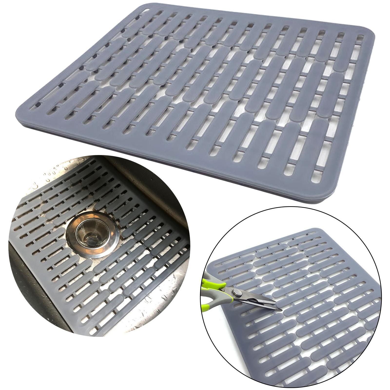 2X Silicone Sink Mat Drying Mat Sink Protector for Kitchen Hotel Basement