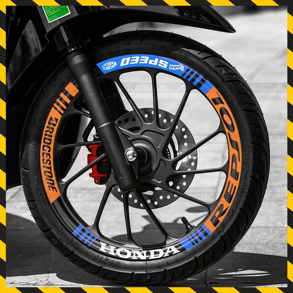 Tem Dán Vành Full Bánh Mẫu Repsol | FullV03 | Decal PVC Cao Cấp Thiết Kế Kín Vành, Chống Nước, Bền Màu