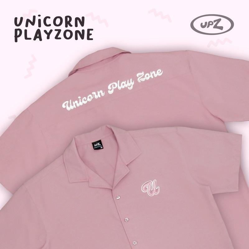 UPZ Áo Sơmi Thêu Chữ Unicorn Play Zone (4 Màu)