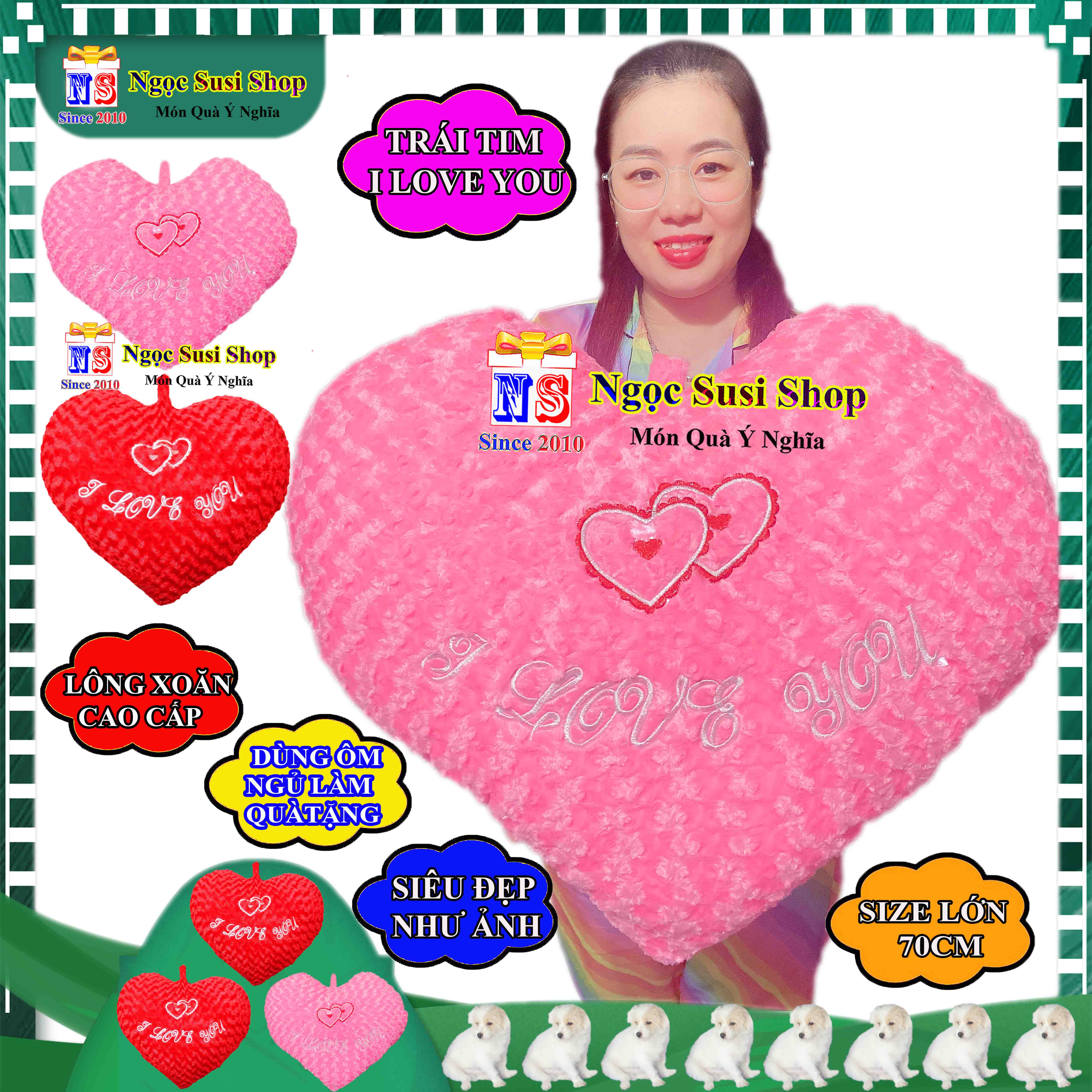 THÚ BÔNG GỐI TRÁI TIM I LOVE YOU SIÊU ĐẸP ÔM NGỦ QUÀ TẶNG - GỐI ÔM TRÁI TIM CAO CẤP