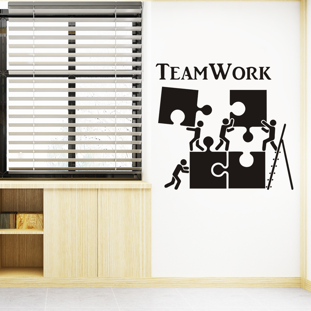 Decal trang trí văn phòng Team Work - decal dán tường Team Work đẹp ( 56 x 61 cm)