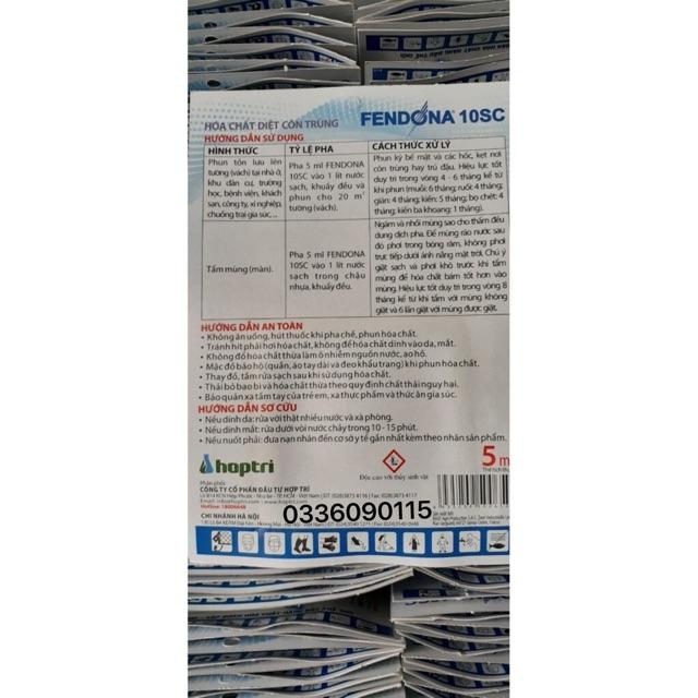 Thuốc diệt muỗi, kiến, gián, bọ chét PENDONA 10SC gói 5ml