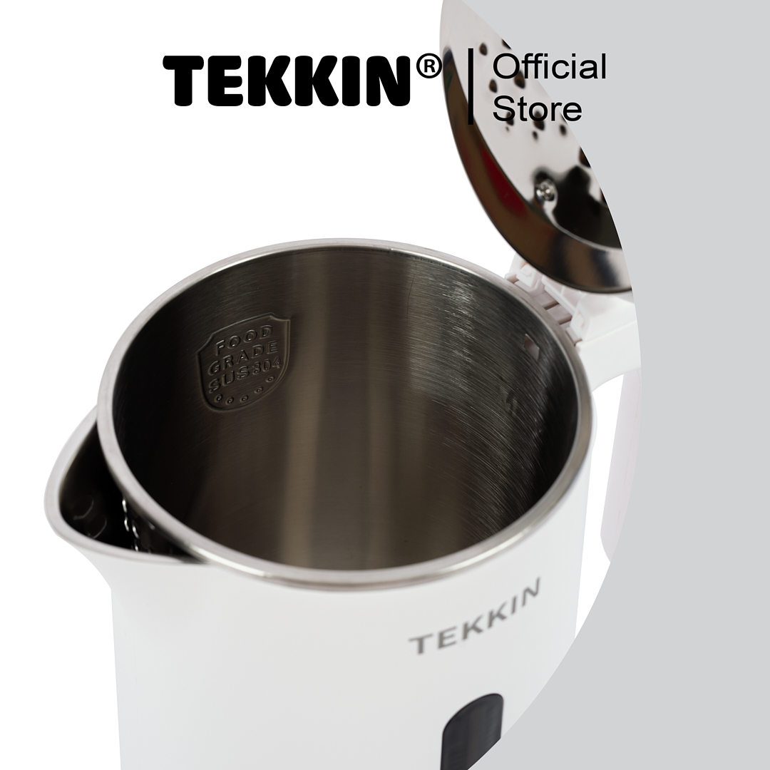 Ấm siêu tốc tự ngắt TEKKIN TI-2845 dung tích lớn 2.3L (dung tích sử dụng 1.8L) 2 lớp công suất 1500W bảo hành 12 tháng - hàng chính hãng