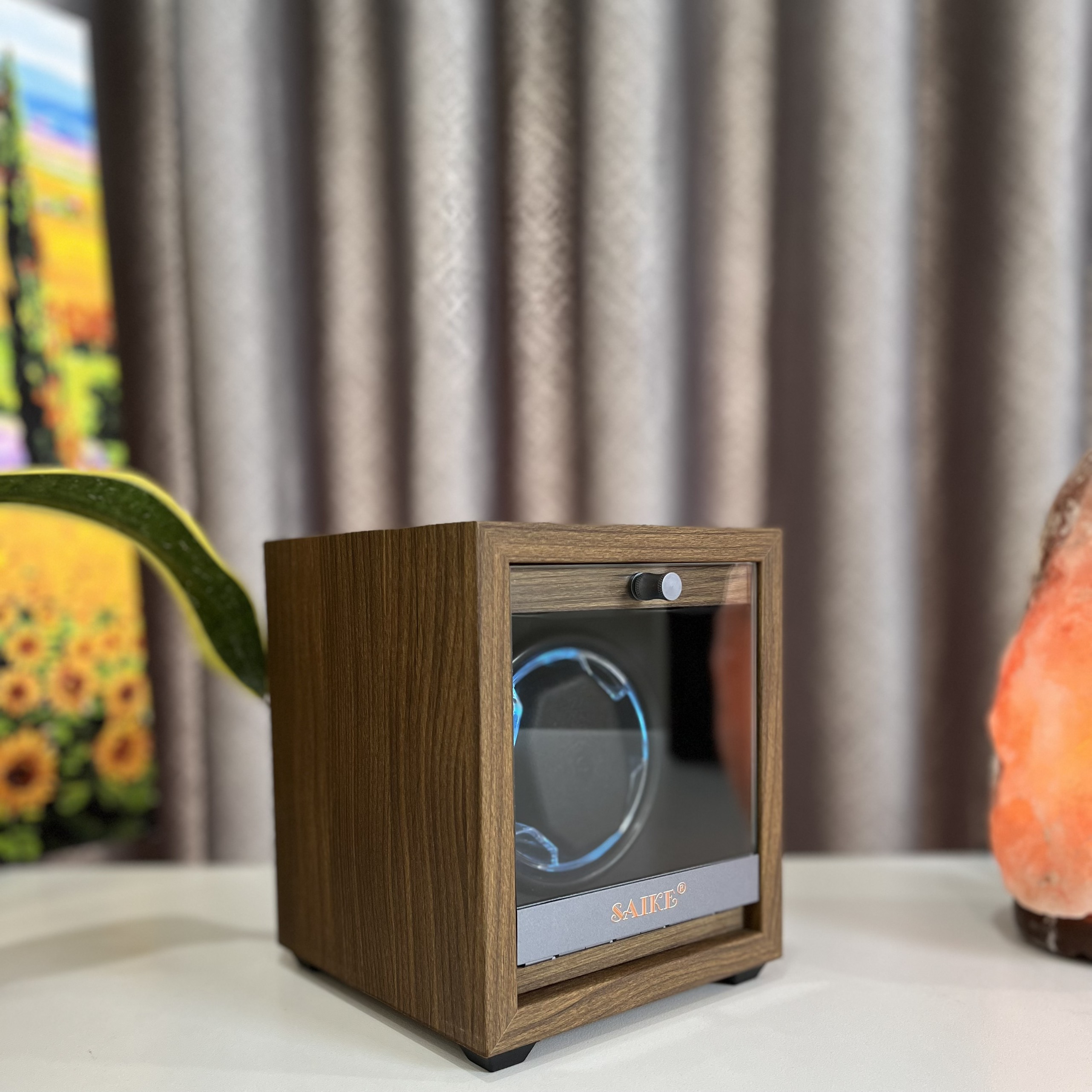 [BH 2 Năm Động Cơ] Hộp xoay 1 đồng hồ Saike +Tặng kèm Adapter